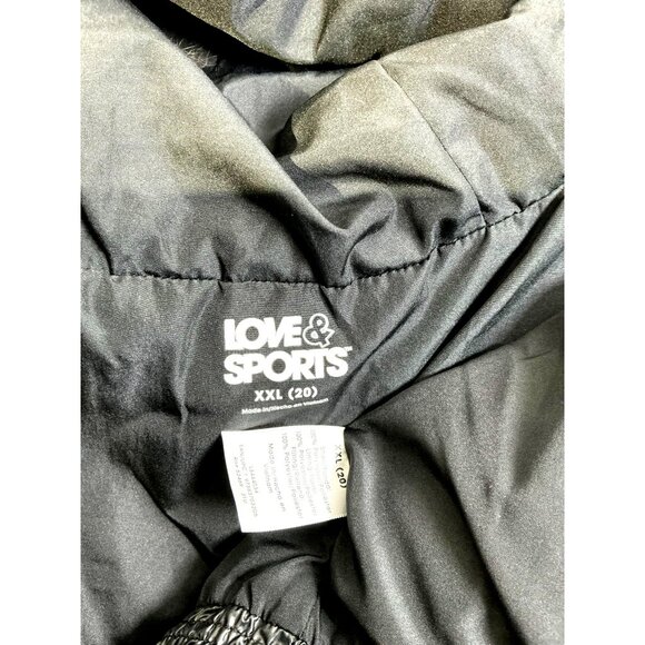Love & Sport - Woman’s Black Puffer Jacket - 2XL - Picture 3 of 4